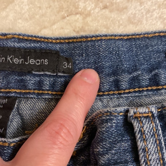 MEN’S CALVIN KLEIN JEANS- Zip up front, 5 pocket: Size 34X33 - Picture 4 of 9